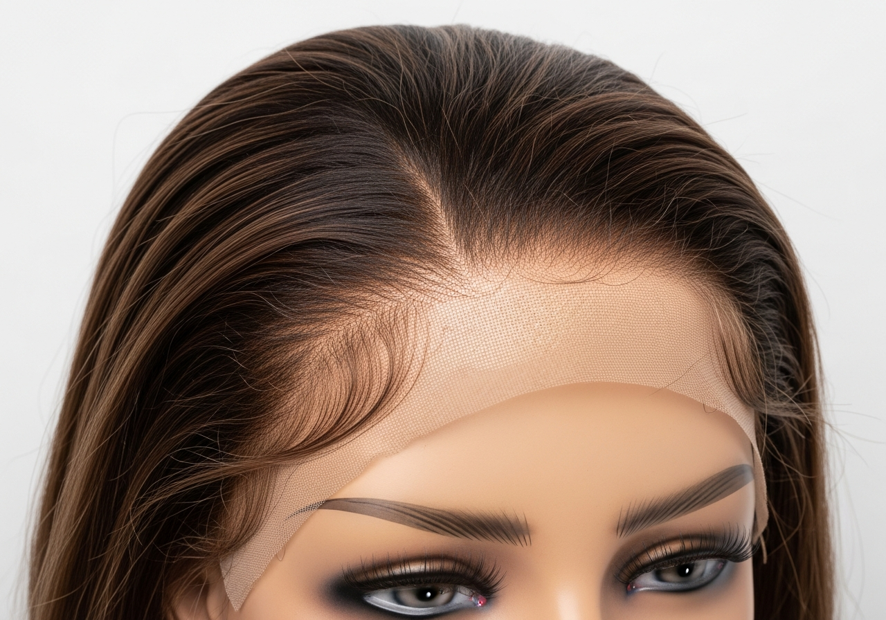 hd lace wig mannequin head closeup